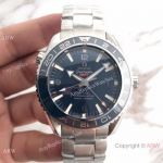 Swiss 8605 Omega Seamaster GMT 600m Replica Watch Blue Dial
